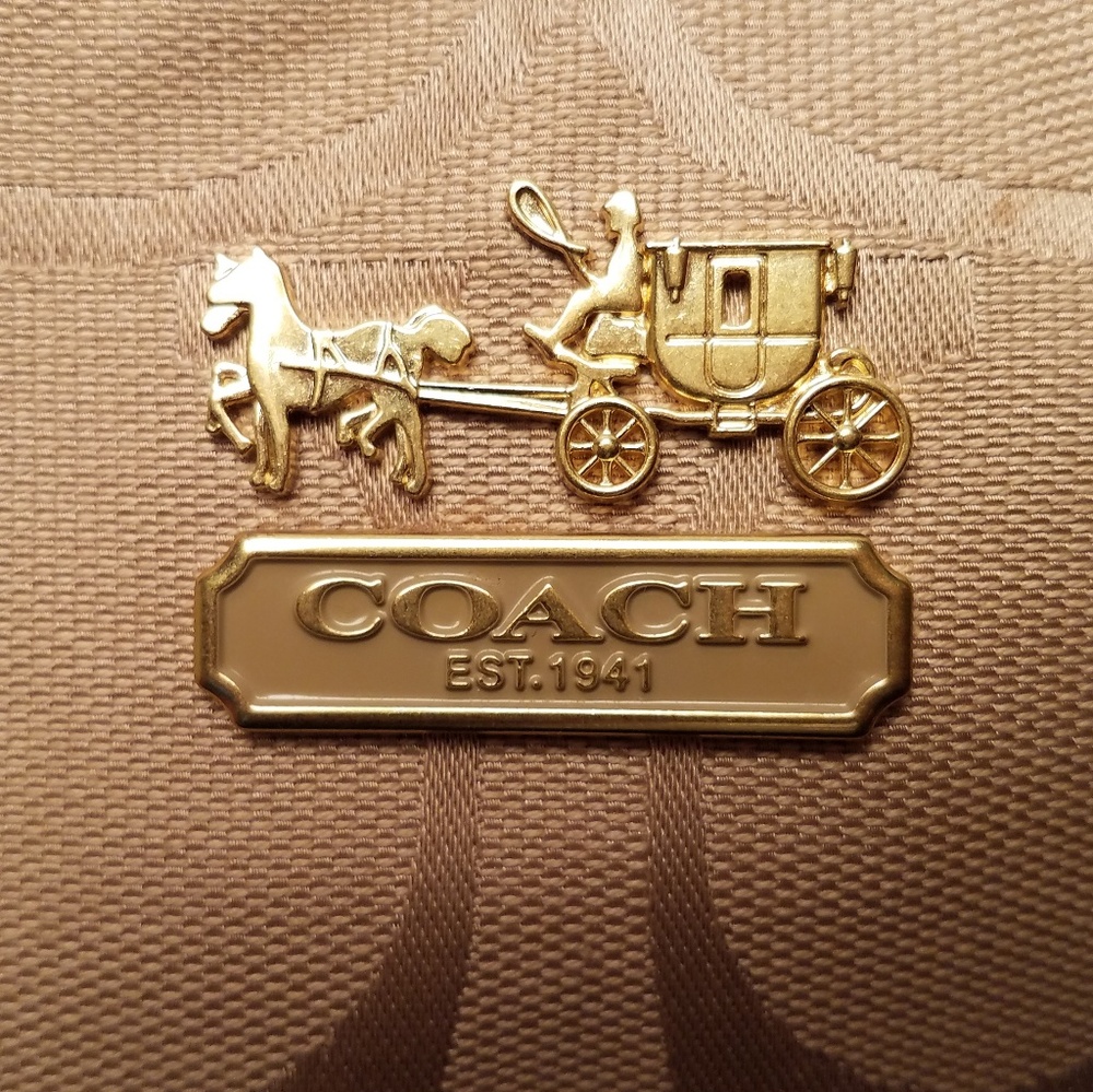 Coach Madison Maggie Signature  Snakeskin Trim Bag - Picture 6 of 8